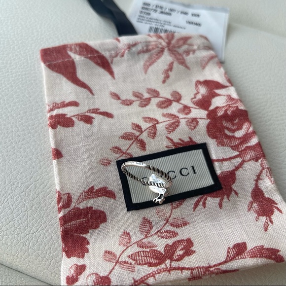 NEW Gucci silver ring 100% authentic SIZE 7.25 US chicken - Picture 5 of 5